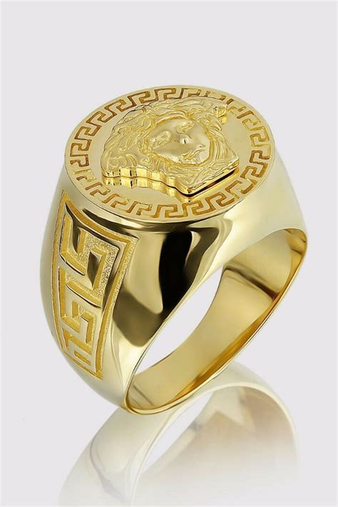 men Versace rings 14k gold